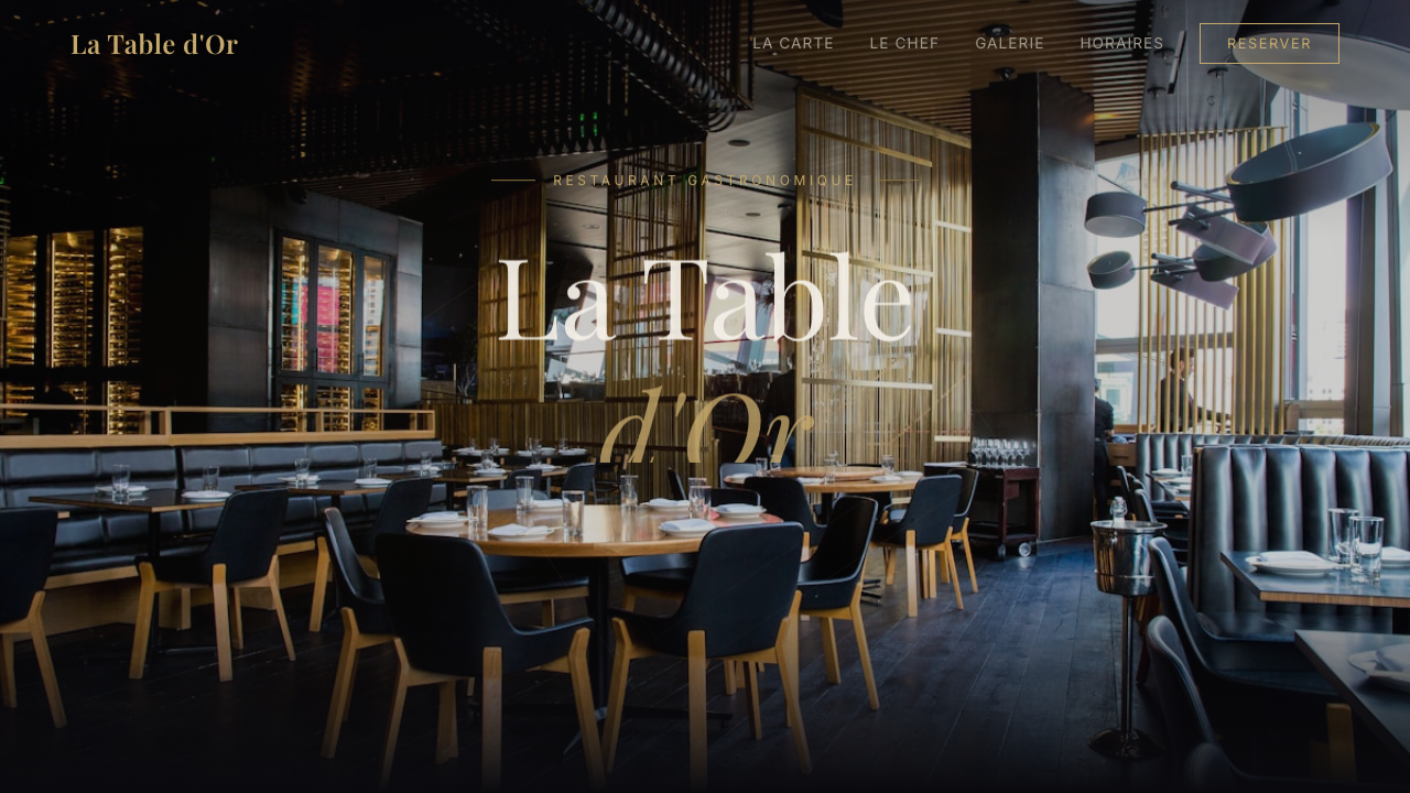 Capture d'écran du site La Table d'Or